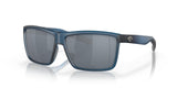 Costa Man Sunglasses Matte Atlantic Blue Frame, Gray Silver Mirror Lenses, 60MM