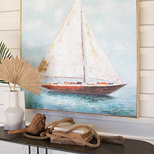 Kalalou Car1655 Oil Painting-Framed Sailboat, See Image