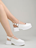 Shoetopia Round Toe White Pumps Bellies For Women & Girls-Eu41,White,8,B0D76XPJGR