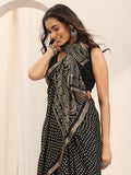 Libas Women7 Georgette Sarees (16245_Black)