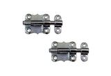 QCAA Deco Sliding Barrel Bolt Durable Steel Constuction, 2-1/2'', Zinc Plated, 2 Pack, Made in Taiwan