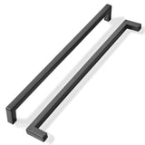 khtumeware 10 Pack 12-1/2 inch Center to Center Solid Matte Black Cabinet Pulls Slim Square Bar Drawer Handles Cabinet Handles B