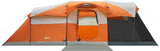 Portal 8 Person Family Tent for Camping with Screen Porch, Waterproof Large Camping Tent with Rainfly, Big Family Tents for Outd
