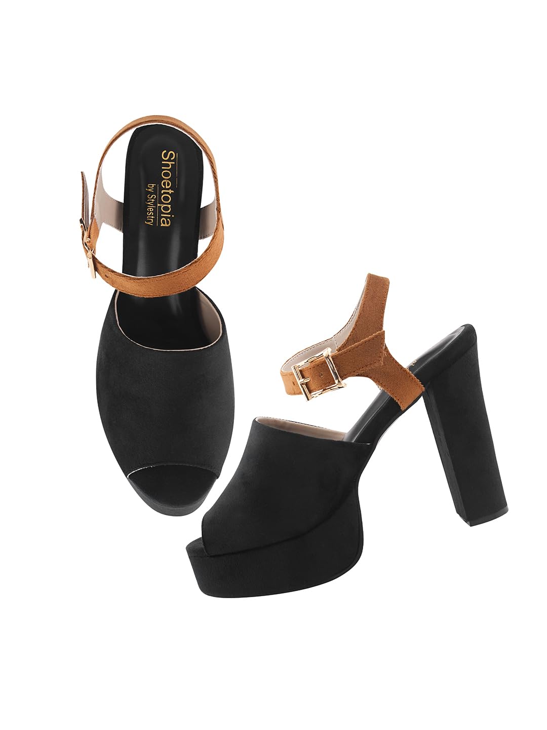 Shoetopia Women'S Heeled Sandal-7 Kids Uk (Girls-Book-Black)-Eu40,Black,7,B0D4VRHGK2