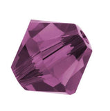 24pcs Adabele Austrian 8mm Faceted Loose Bicone Crystal Beads Amethyst Compatible with Swarovski Crystals 5301/5328 SSB811