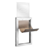 VEVOR Pet Door for Interior and Exterior Doors, Aluminum Frame, Metal Closing Panel and Lock, Strong and Durable Dog Door, Pet D