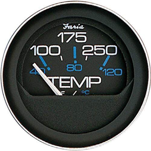 Faria Beede 13004 Coral Water Temperature Gauge (100-250 F) - 2, Black