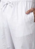 See Designs Mens Kurta | Specially Crafted And Designed For The Eid Festival White Cotton Embroidered Kurta With Pajama Set Mandarin Collar Long Sleeves Chikankari Kurta | Sdkt109301M