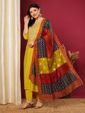 Gosriki Women'S Rayon Viscose Embroidered Straight Kurta With Pant & Dupatta (Jennu Mehandi-Vks01-Gs_M_Mehandi_Medium),Mehandi,,B0F13TB8GY