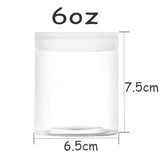 15 Pack 6oz Clear Plastic Jars Wide-mouth Storage Containers,Refillable Empty Containers for Dry Food,Dried Fruit,Seasoning and