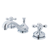 Kingston Brass Ks1161Ax Heritage Widespread Lavatory Faucet With Metal Cross Handle, Polished Chrome,8-Inch Adjustable Center