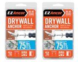 E-Z Ancor 25310#8 x 1-1/4 100 Count 75lb Self-Drilling Twist-N-Lock Drywall Anchor