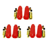 WeldingCity 3-pk Dinse-Type Twist-Lock Insulated Connector Pair (Male/Female Red Cover) for Welding Cable AWG #6-#3 (16-25mm) | 