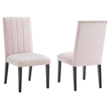 Modway Pink Catalyst Velvet Set of 2 Dining Side Chairs EEI-5081-PNK