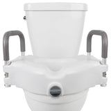 Vive Raised Toilet Seat 5 Portable, Elevated Riser with Padded Handles Elongated and Standard Fit Commode Lifter Bathroom