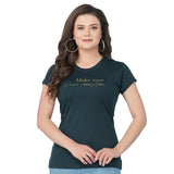 Tencel Lycra Fabric Round Neck Relaxed Fit T-Shirt Vts-1037 - L,PLAIN,,B0D94GGGQZ