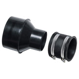 POWERTEC 70349 4 Inch to 2-1/2 Inch Reducer and 2-1/2 Inch Dust Control Flex Cuff with Stainless Steel Hose Clamps, Dust Collect