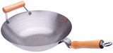12 Inches Carbon Steel Wok with Helper Handle (Flat Bottom), 14 Gauge Thickness, USA Made