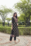 Anni Designer Women'S Cotton Blend Printed Straight Kurta With Pant & Dupatta (Nov-Black-Nrb X-Large),Black,XL,,,