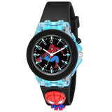 Acnos Black Red Time Kids Black Analog Watch With Light-Up Bezel & Silicone Strap