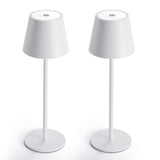 Maksone 2 Pack LED Cordless Table Lamp, 6600mWh Rechargeable Battery Desk Lamp, 3000K Stepless Dimming Night Light, IP54 Waterpr