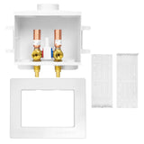 EFIELD Double Drain Washing Machine (Laundry) Outlet Box,1/2-inch Crimp Pex F1807 Inlet, Single Control Valve, Copper Water Hamm