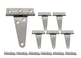 QCAA Stainless Steel Heavy Tee Hinge, 4 x 3-1/8 x 2.0mm, Vibrated Stainless Steel, 6 Pack, Made in Taiwan