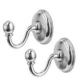 ECOMISTIQ Curtain Drapery Tiebacks Door Wall Tassel Hooks Holder Hanger 2pcs Silver | Window Treatment Hardware Treatments &