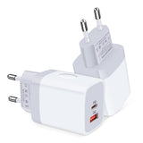 European Travel Plug Adapter, 2-Pack 2 Port International Plug Adapter Europe Travel Adapter USB C Wall Charger European for iPh