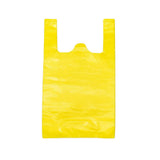 LazyMe T Shirt Bags, Plastic Bags with Handles for Grocrery and Retail Shopping, Bolsas De Plastico Para Negocio, 12x20 Inch (Ye