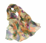 Pokeedioty Scarfs For Women Lightweight Scarves Elegant Floral Pattern Sheer Scarfs Shawls Wraps (Yh106)