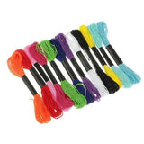ATORSE 2x12pcs Embroidery Thread Cross Stitch Floss for DIY Embroidery Bracelet Craft