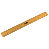 JAM PAPER Strong Aluminum Ruler - 12 Inch - Metal Ruler with Non-Skid Cork Backing - Gold Metallic - Sold Individually