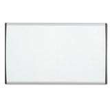 Magnetic Dry Erase Board, Painted Steel, 14 x 24, White/Aluminum Frame