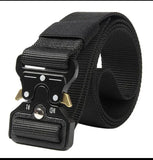 Hrf.Star Unisex Synthetic Belt Wide Nylon Military Style Tactical Canvas MenS And WomenS Waist Belt With Metal Buckle (Pack Of