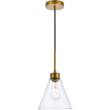 Living District Indoor Modern Home Decorative Bright Ceiling Mera 1 Light Brass Pendant