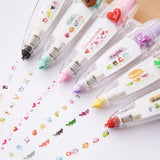 9Up Diy Decorative Lace Pen Cute Novelty Decorative Correction Tape Correction Fluid School&Office Supply (Pack Of 1),White