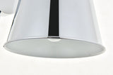 Living District Nota 1-Light Mid-Century Metal Wall Sconce In Chrome