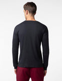 FYLTR Men's Casual Drop Shoulder Full Sleeve T-Shirt with Knitted Tape Sleeve Detail,Every Ebony