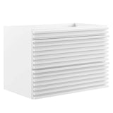 Modway Render 30 WallMount Bathroom Vanity in White Sink Basin Not Included