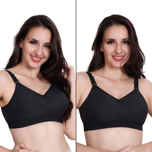 Trylo Riza Cottonfit Bra Combo Pack Black & Black 36 C - Cup - Pack Of-2,BLACK & BLACK,36,B0DQKYBY9R