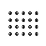 HARFINGTON 20pcs Beads 5mm Stainless Steel 2.5mm Hole Dia Bead for DIY Crafts, Black