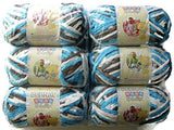 BERNAT Baby Blanket Yarn, 3.5oz, 6PACK (Sail Away)