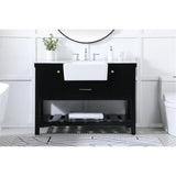 Elegant Decor Clement 48 Aluminum Mdf Single Bathroom Vanity In Gray Finish