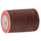 ATORSE 2x0.8mm Round Polyester Waxed Thread Sewing Stitching DIY Craft Dark Brown