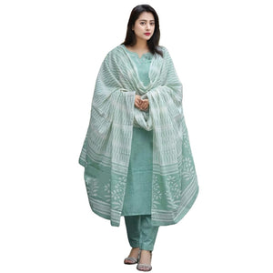 Anni Designer Women'S Rayon Viscose Straight Solid Kurta With Pant & Dupatta (Pragya See Green-Vks02_Xl_See Green_X-Large),See Green,XL,,,