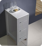 Fresca Torino 12 Gray Bathroom Linen Side Cabinet