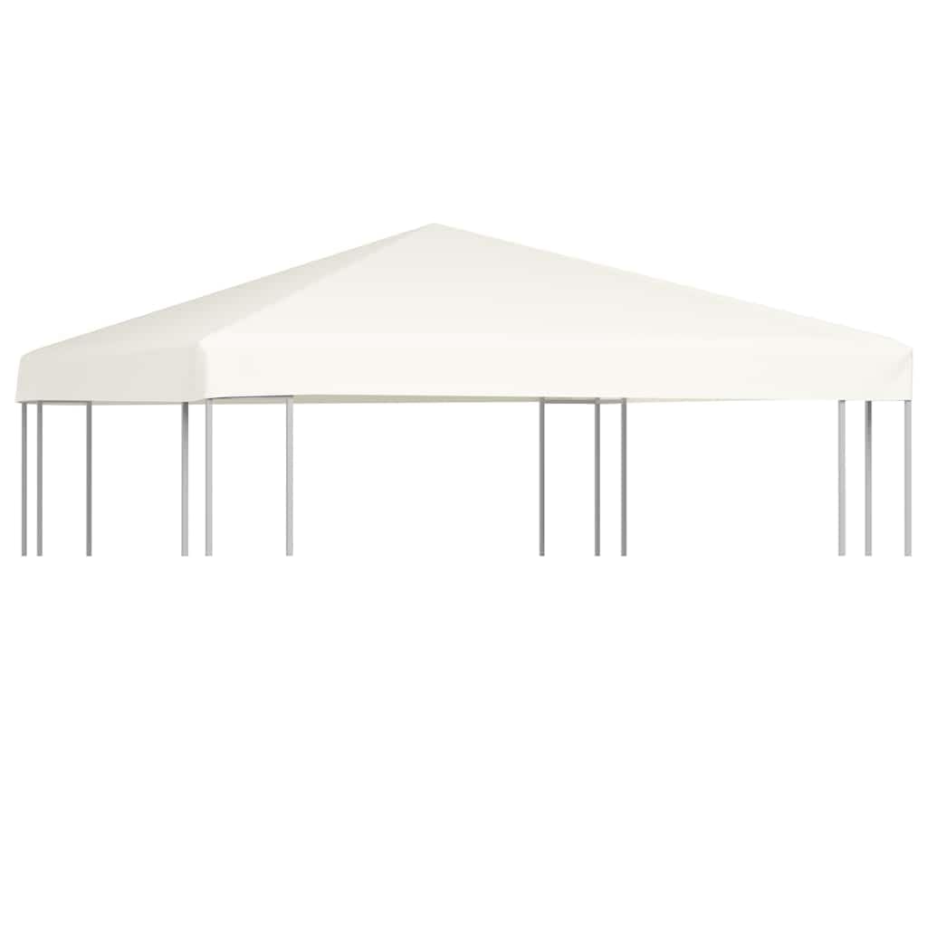 Vidaxl Gazebo Top Cover Cream White 1 Oz/Ft² - Pvc-Coated Polyester Sunshade - Weather-Resistant, Easy To Install - Size 9.8'X9.8,Accessories