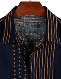 Anni Designer Men'S Cotton Blend Digital Printed Stitched Half Sleeve Shirt (Unis Blue-Nw_M_Blue_Medium),Blue,M,Cotton Blend,Western,