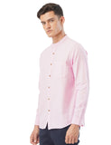 Fyltr Men'S Solid Slim Fit 100% Cotton Linen Look Casual Shirt,Pink Winks,Pink Winks,S